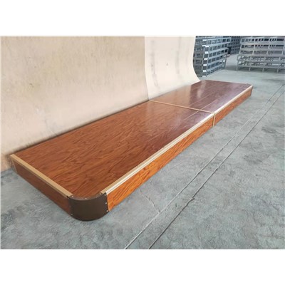 一利（YILI）教室教學(xué)地臺(tái)演講臺(tái)培訓(xùn)臺(tái)鋼木質(zhì)圓角斜角直角演出站臺(tái)舞蹈臺(tái)YL-G1105